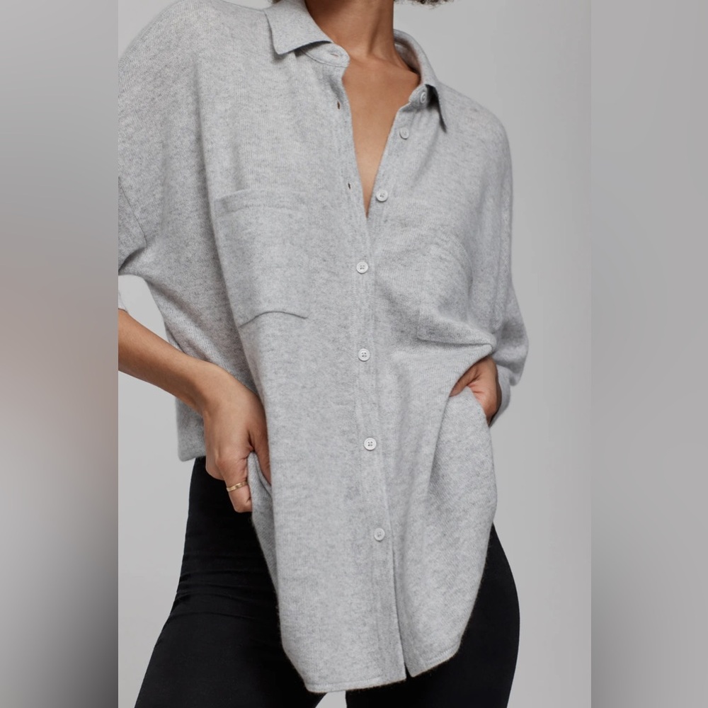 Nakedcashmere RUE BUTTON-UP CASHMERE TOP